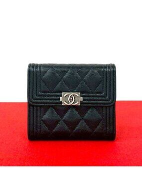 Chanel Quilted CC Logo Leather